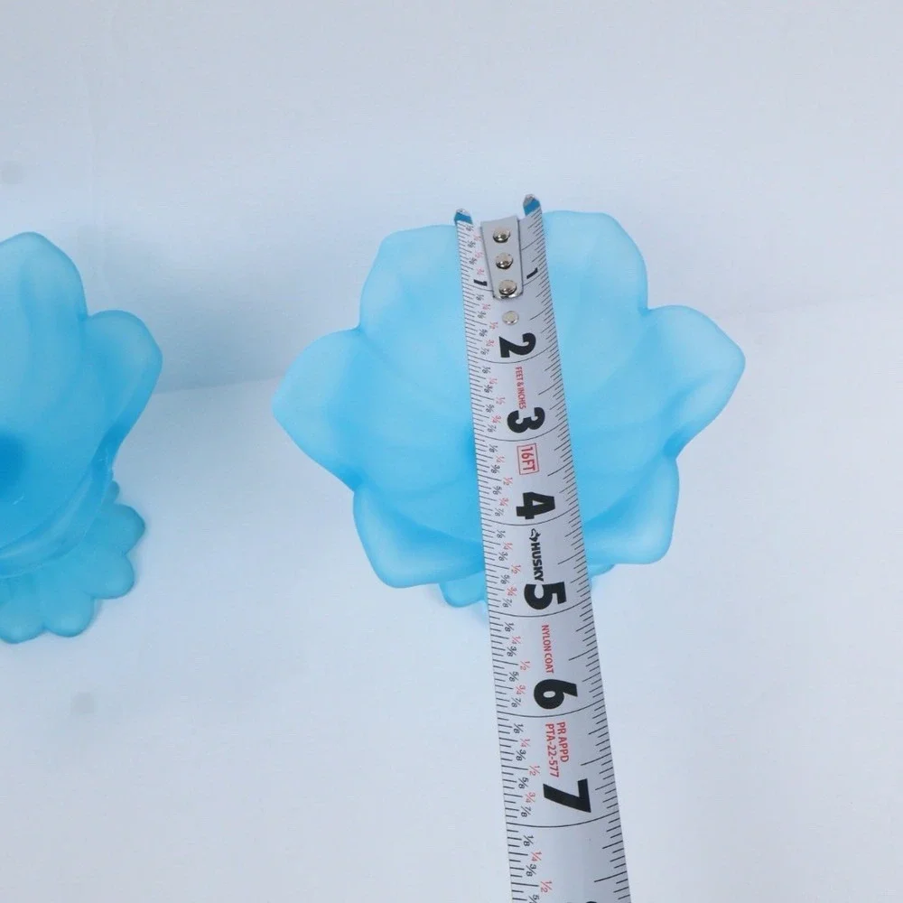 Set 2 VTG Westmoreland Frosted Lotus Dish‎ Candlestick Holders Multi-Use